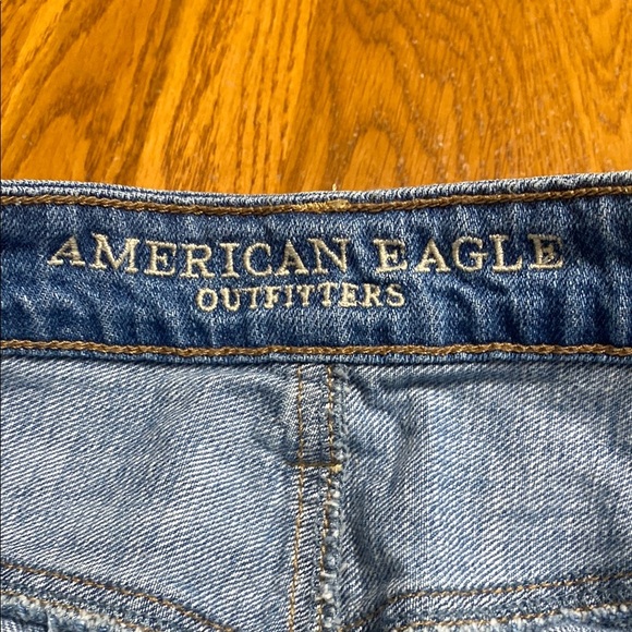 American eagle button fly Denim Blue mini Skirt size 8 - Picture 7 of 8